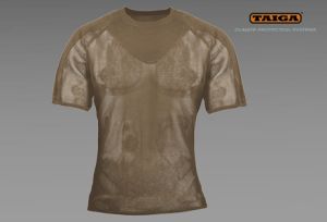 Bielizna termoaktywna - T-shirt siateczkowy oliwkowy / khaki
