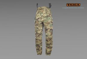 Zimowe spodnie taktyczne CPA w kamuflażu TMTP firmy TAIGA